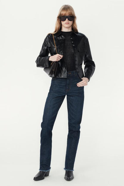 Veste effet cuir peplum The Item Zara Woman