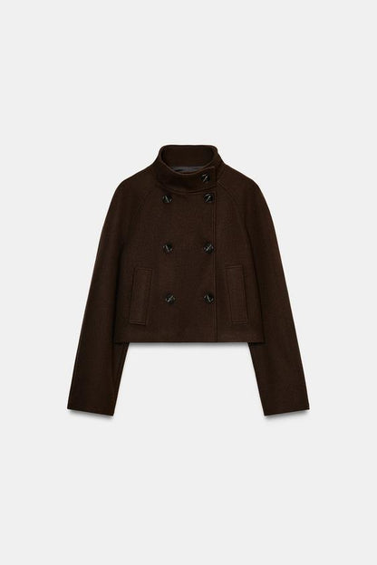 Veste courte à col montant