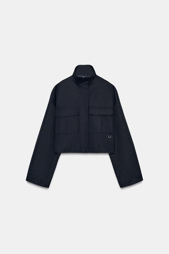 Veste courte à col montant