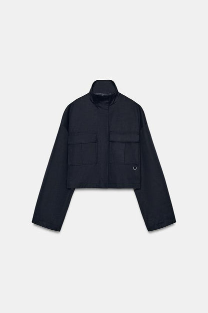 Veste courte à col montant