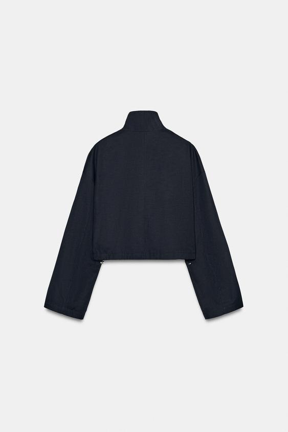 Veste courte à col montant