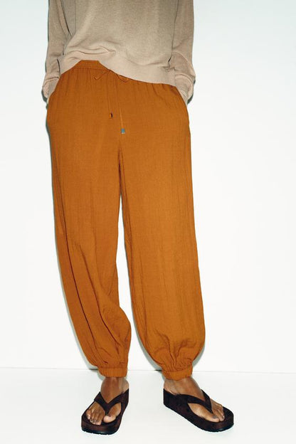 Pantalon bouffant à taille élastique