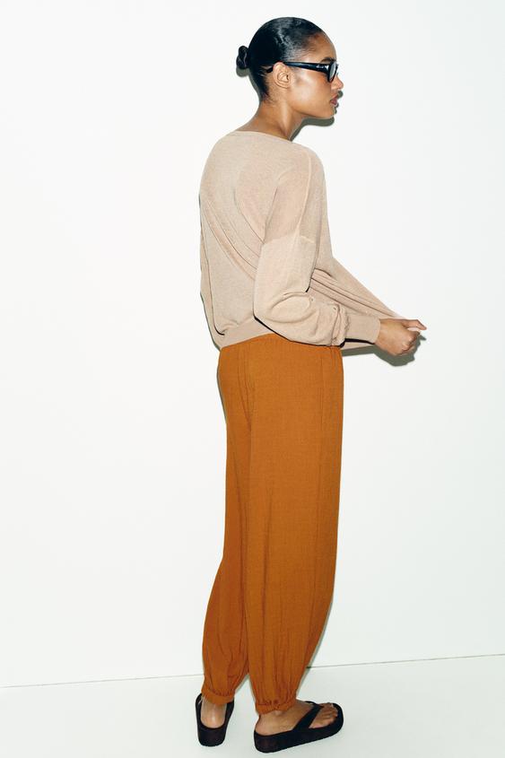 Pantalon bouffant à taille élastique
