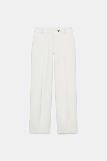 Pantalon droit taille mi-haute