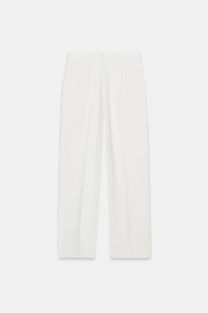 Pantalon droit taille mi-haute