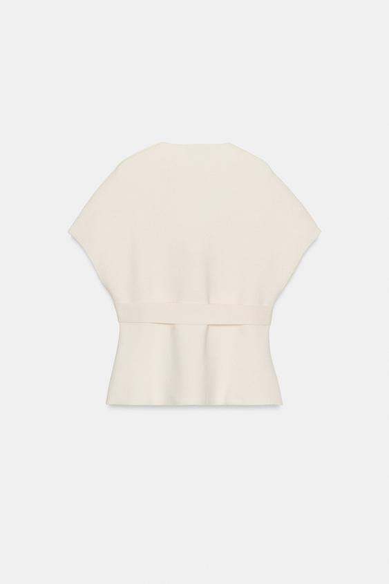 Gilet en maille avec ceinture