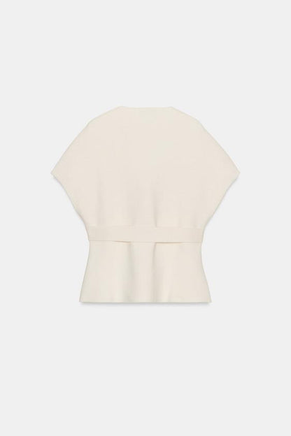 Gilet en maille avec ceinture