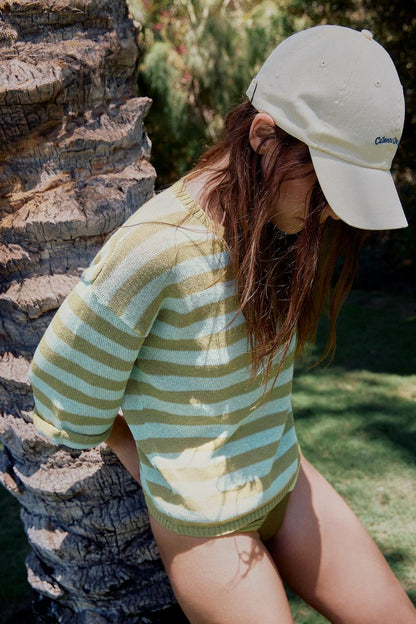 Pull en maille à rayures