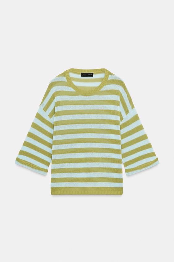 Pull en maille à rayures