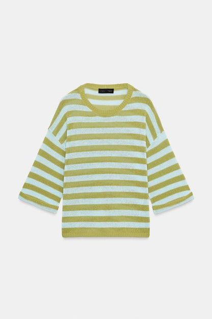 Pull en maille à rayures