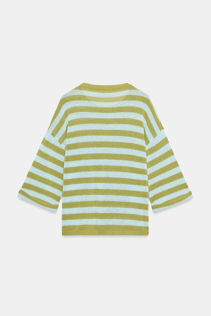Pull en maille à rayures