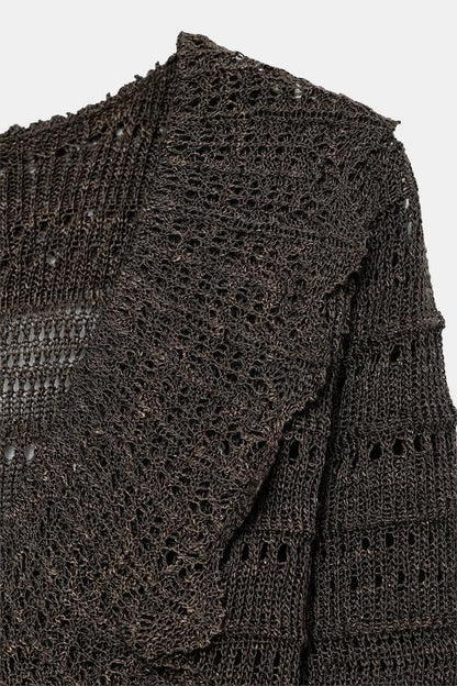 Robe à volants en maille pointelle