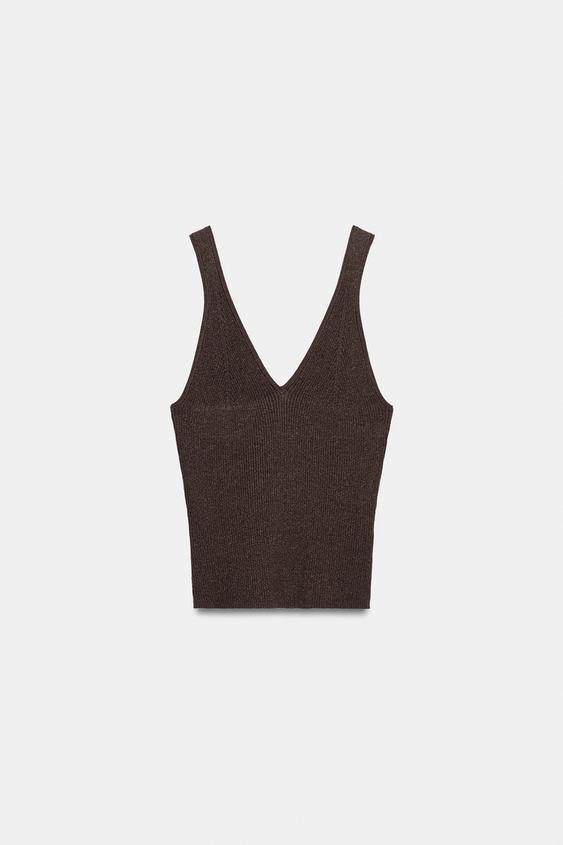 Top en maille à bretelles
