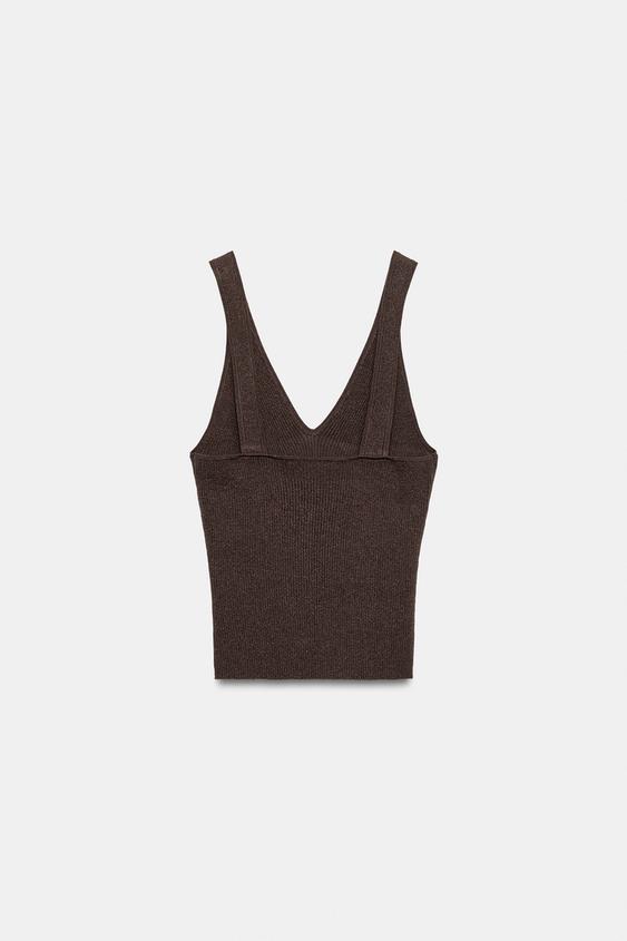 Top en maille à bretelles
