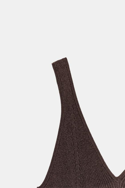 Top en maille à bretelles