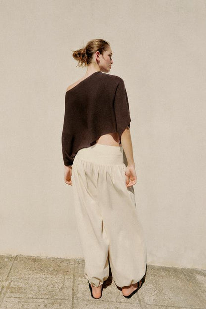 Pull cape court en maille