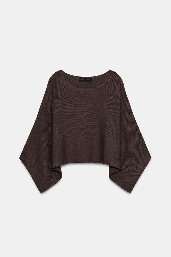Pull cape court en maille