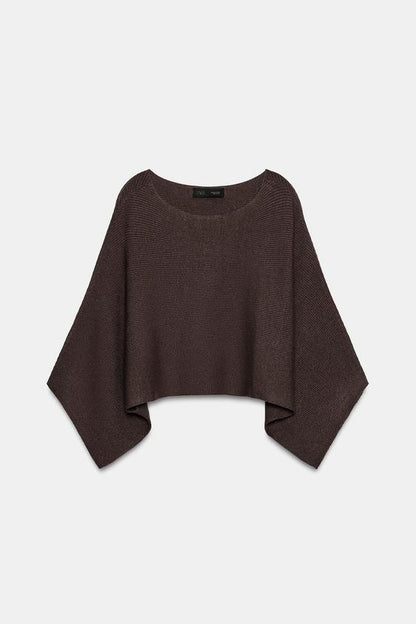 Pull cape court en maille