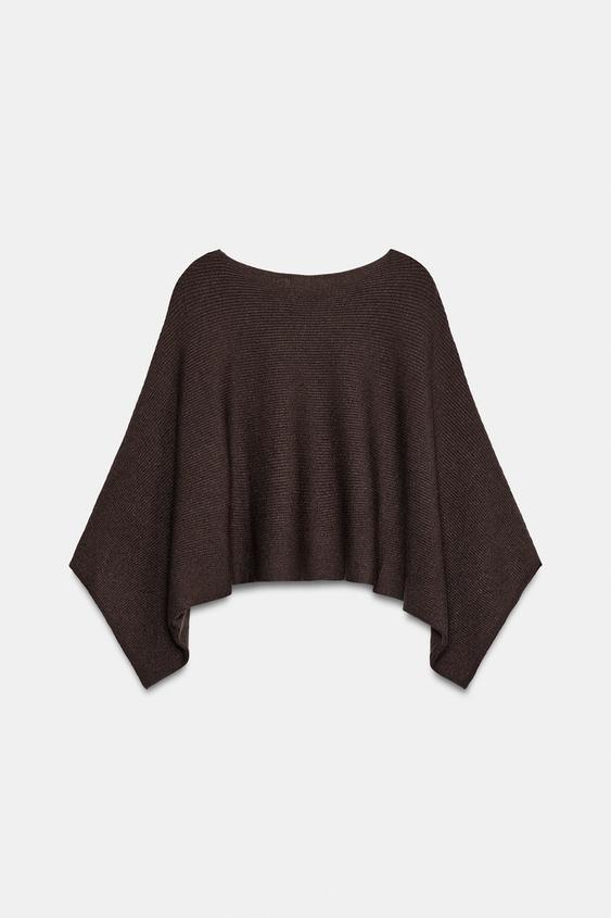 Pull cape court en maille