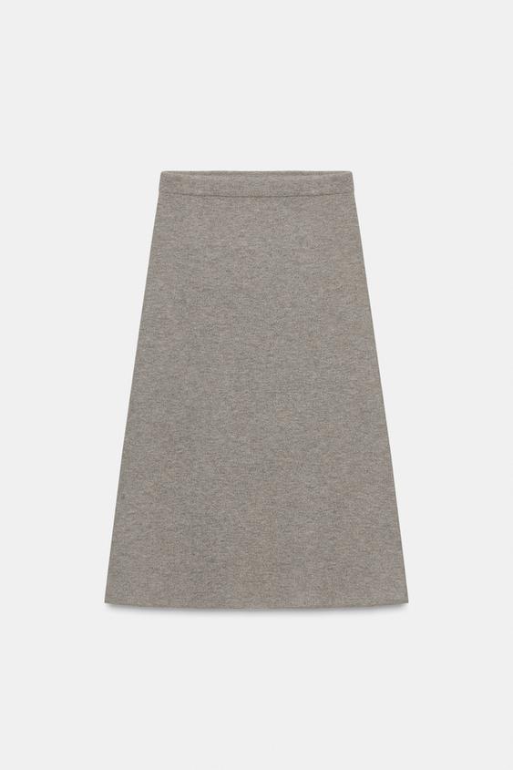 Jupe midi en maille