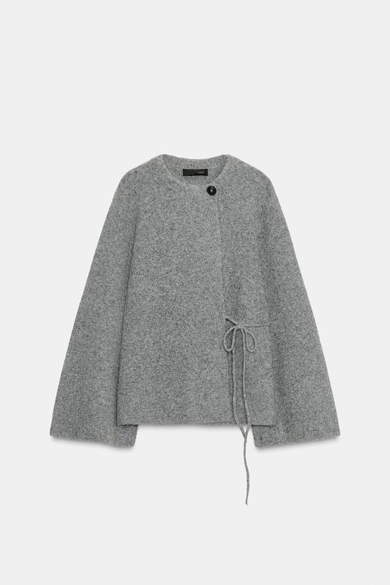 Veste en maille à fentes aux manches