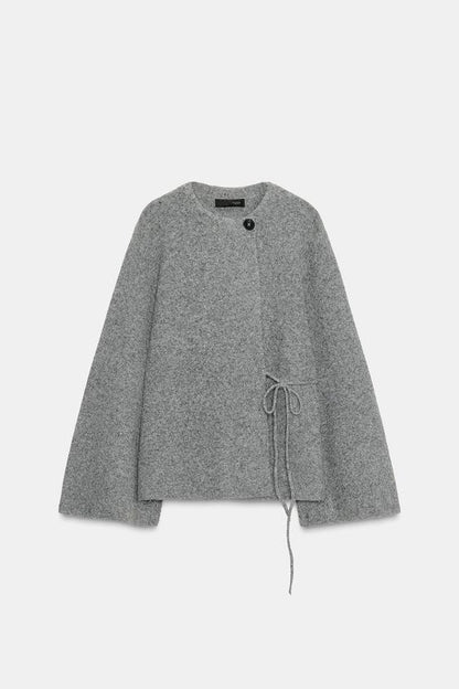 Veste en maille à fentes aux manches