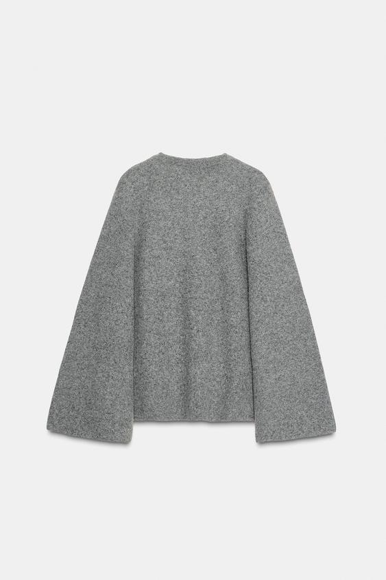 Veste en maille à fentes aux manches