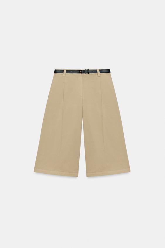 Bermuda long avec ceinture