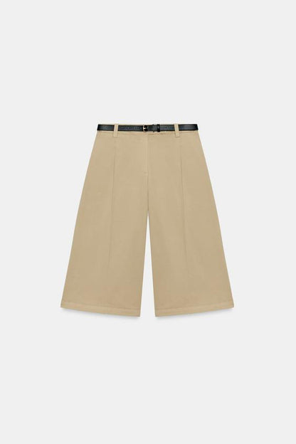 Bermuda long avec ceinture