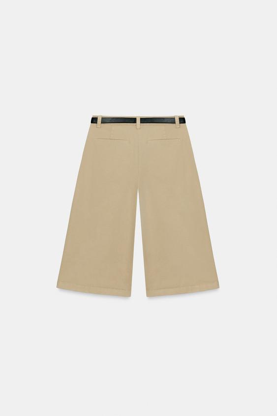 Bermuda long avec ceinture