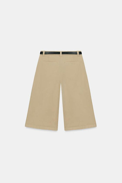 Bermuda long avec ceinture