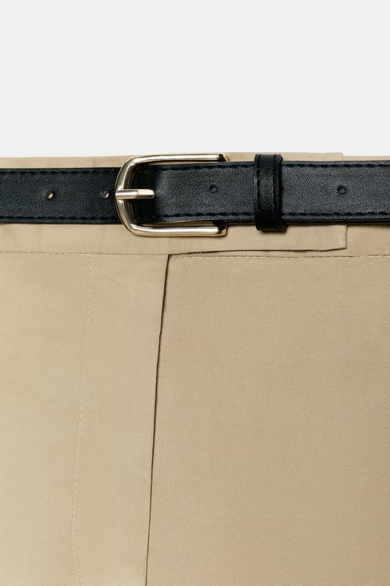 Bermuda long avec ceinture
