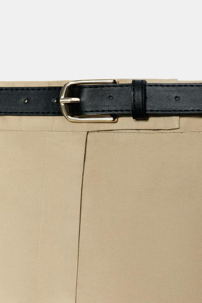 Bermuda long avec ceinture