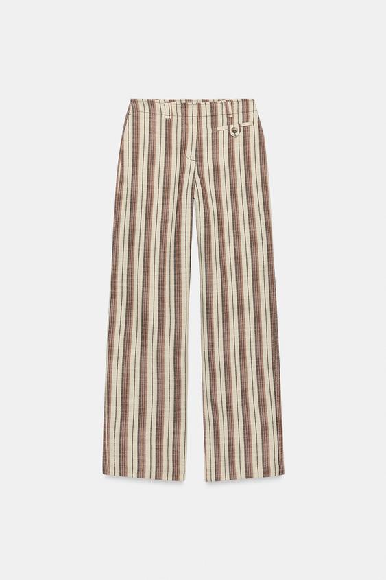 Pantalon droit à rayures