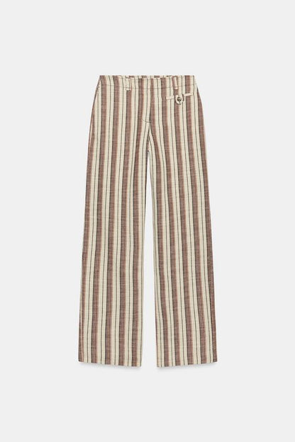 Pantalon droit à rayures