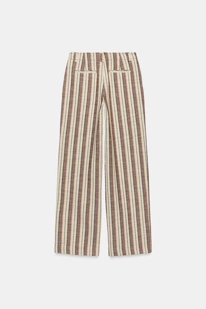 Pantalon droit à rayures