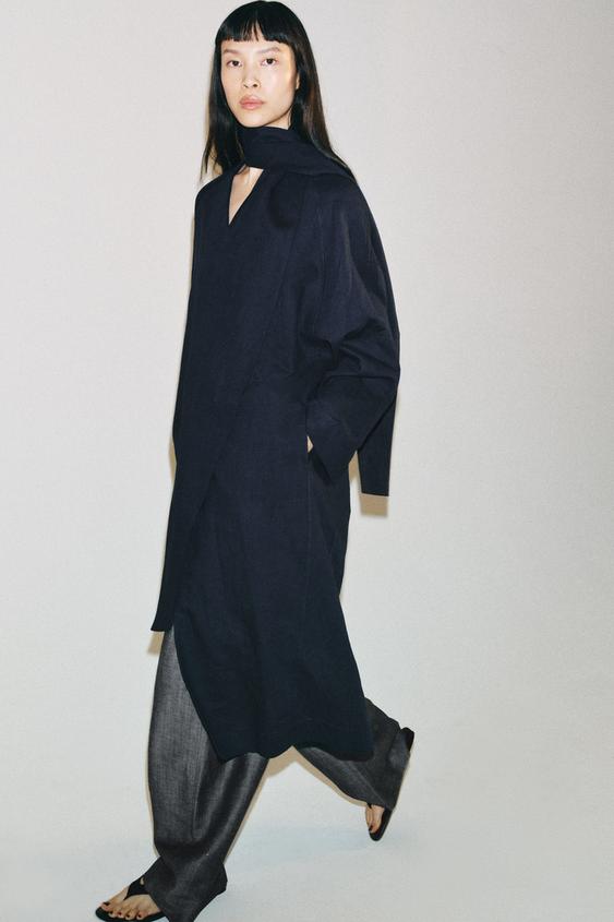 Manteau oversize en lin ZW Collection
