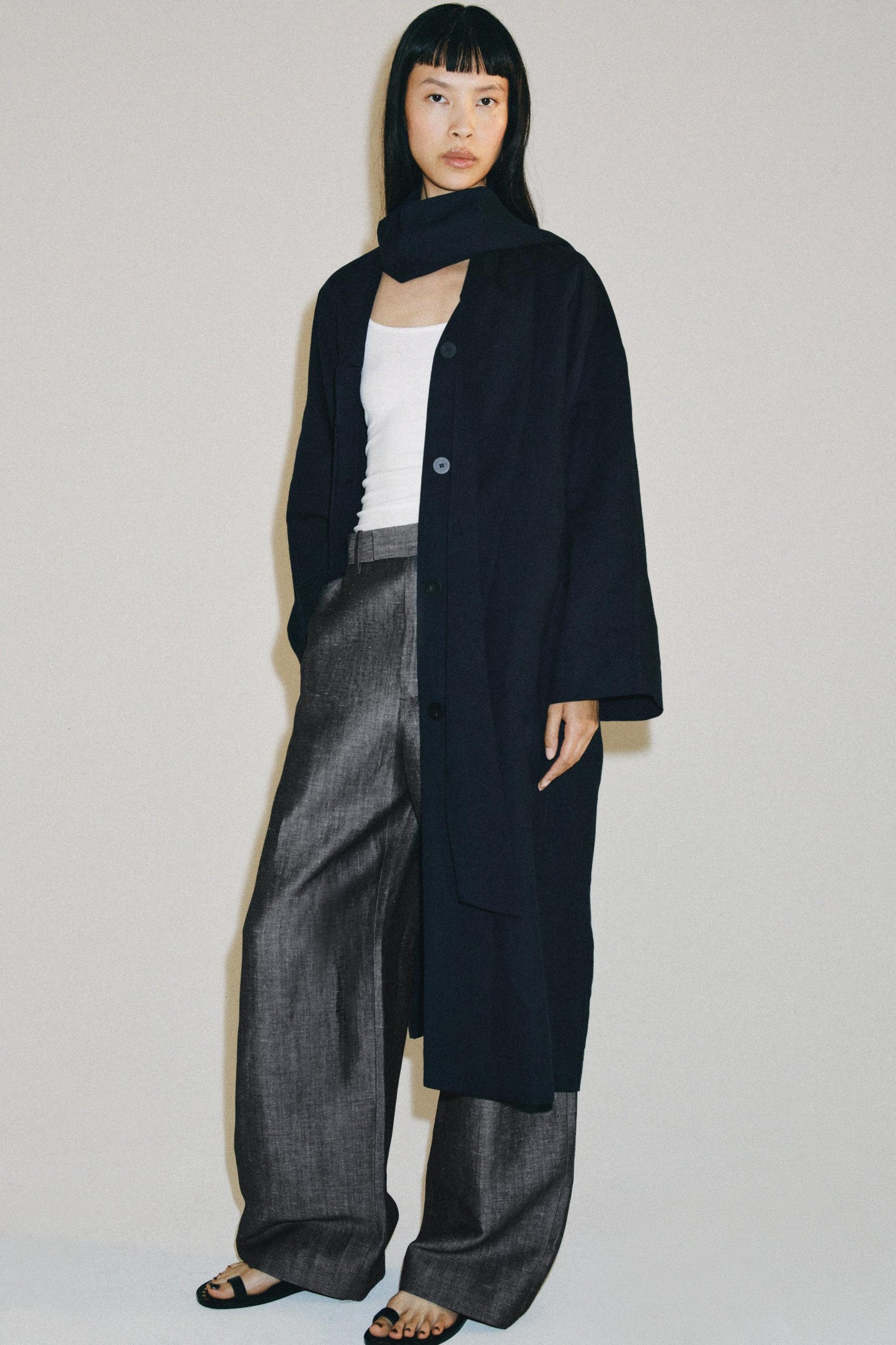 Manteau oversize en lin ZW Collection