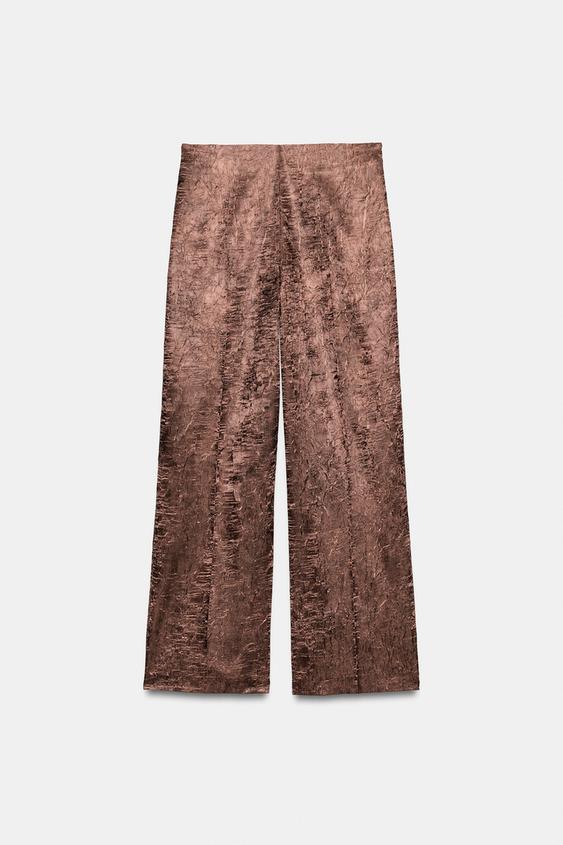 Pantalon-culotte effet froissé