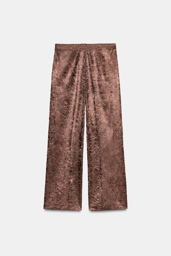Pantalon-culotte effet froissé