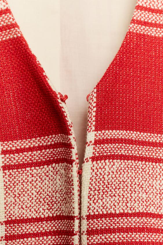 Veste cintrée à carreaux ZW Collection