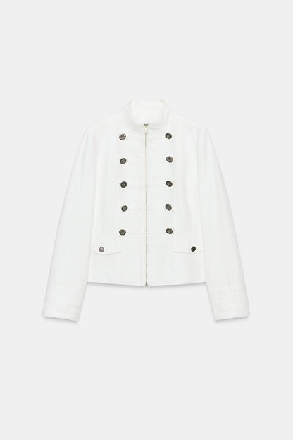 Blazer à col montant et boutons