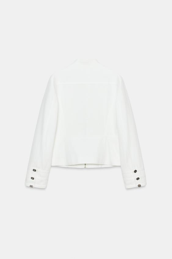 Blazer à col montant et boutons