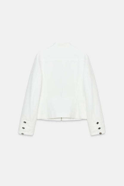 Blazer à col montant et boutons