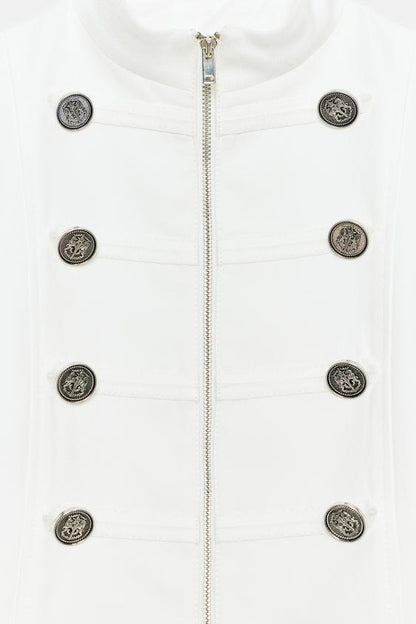 Blazer à col montant et boutons