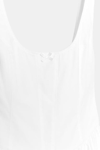 Robe corset midi en popeline