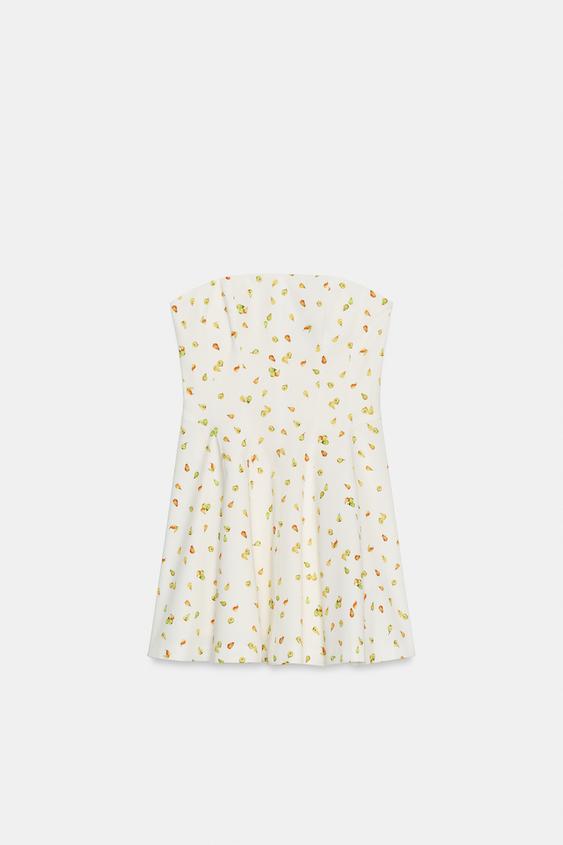 Robe mini à motif fruits