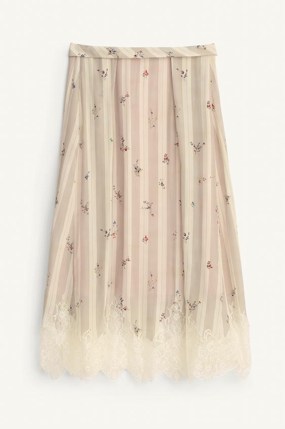 Jupe à fleurs en dentelle Édition limitée
