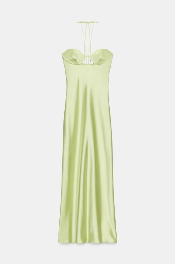 Robe midi satinée