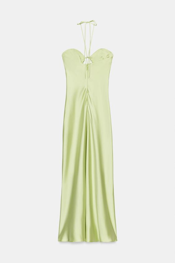 Robe midi satinée